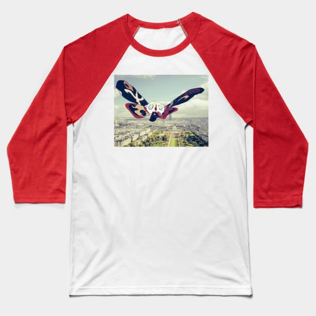 Actual photo of Mothra Baseball T-Shirt by Digital GraphX